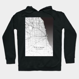 Chicago Illinois City Map Hoodie